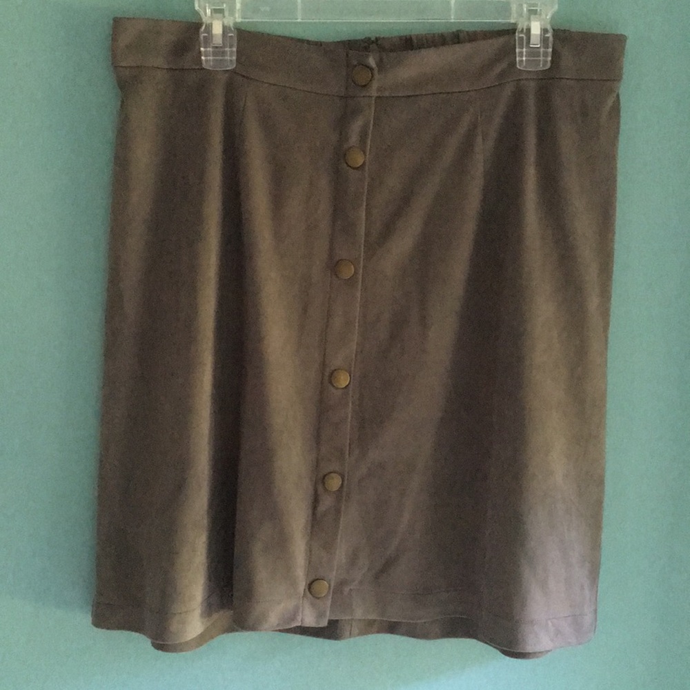 Charlotte Russe Suede Grey Skirt